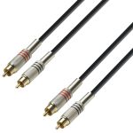 Adam Hall Cables 3 Star Serie - Audiokabel 2 x Cinch male auf 2 x Cinch male 3 m