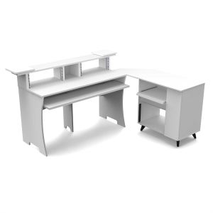 Glorious Workbench White + Side Rack White + Side  Rack Adapter White