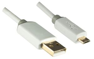 Dinic USB 2.0 auf Micro-USB Kabel 1m wei - Perspektive