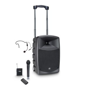 241107 LD Systems ROADBUDDY 10 HBH 2 B6 Akkubetriebener Bluetooth-Lautsprecher mit Mixer, Funkmikrofon, Bodypack und Headset - Perspektive