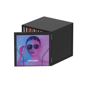 Glorious Record Box Black 110 + Record Box Display Door Black