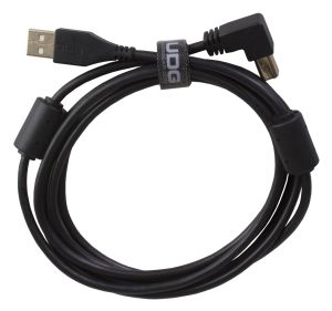 243814 UDG Ultimate Audio Cable USB 2.0 A-B Black Angled 3m - Perspektive