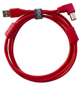 243819 UDG Ultimate Audio Cable USB 2.0 A-B Red Angled 1m - Perspektive