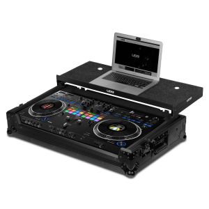 UDG Ultimate Flight Case Pioneer DDJ-REV7 Black Plus (Laptop Shelf & Wheels)