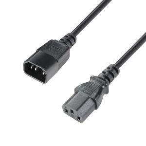 Adam Hall Cables 4 STAR PLK 0100 Netzkabel | Adam Hall® IEC C13 x IEC C14 | 1 m