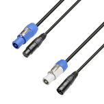 241306 Adam Hall Cables 8101 PSDT 0150 Netz- & DMX Kabel Power Twist In & XLR female auf Power Twist Out & XLR male 1,5m - Perspektive