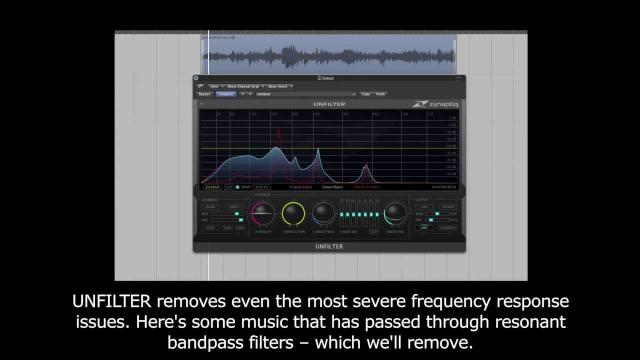 Zynaptiq UNFILTER Adaptive Tonal Contour Linearization Processor Overview