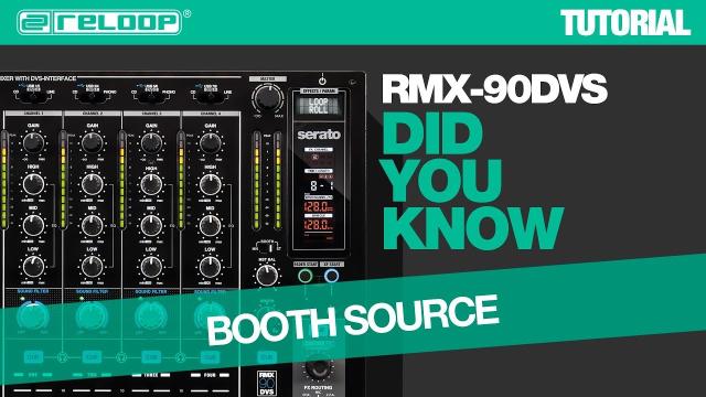 Reloop RMX-90 DVS DJ Club Mixer - How To Select The Booth Source - Did You Know? (Tutorial)