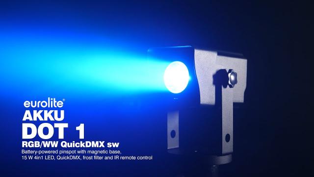 EUROLITE AKKU Dot 1 RGB/WW QuickDMX bk