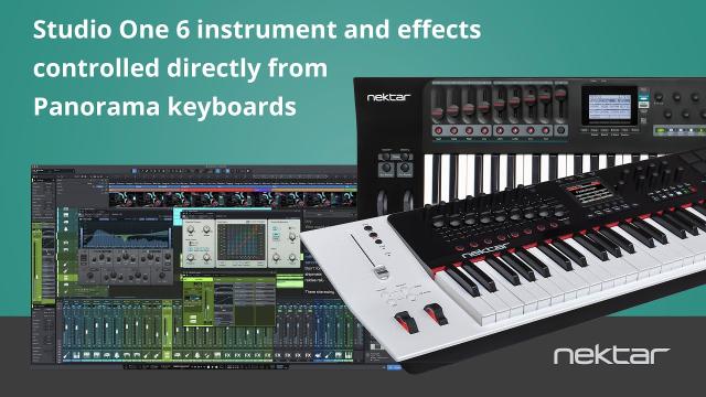 Studio One 6 instrument and effects controlled directly from Panorama keyboards